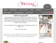 Tablet Screenshot of juliesbridalgallery.com